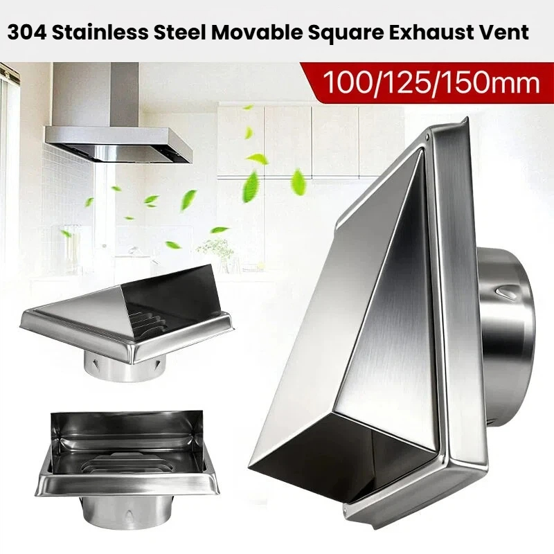 Nắp thông gió bằng thép không gỉ hình vuông 201/304