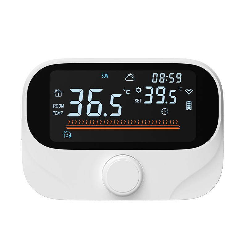 Thermostat thông minh Tuya kết nối Wi‑Fi, màn hình hiển thị có thể chuyển đổi giữa °C và °F