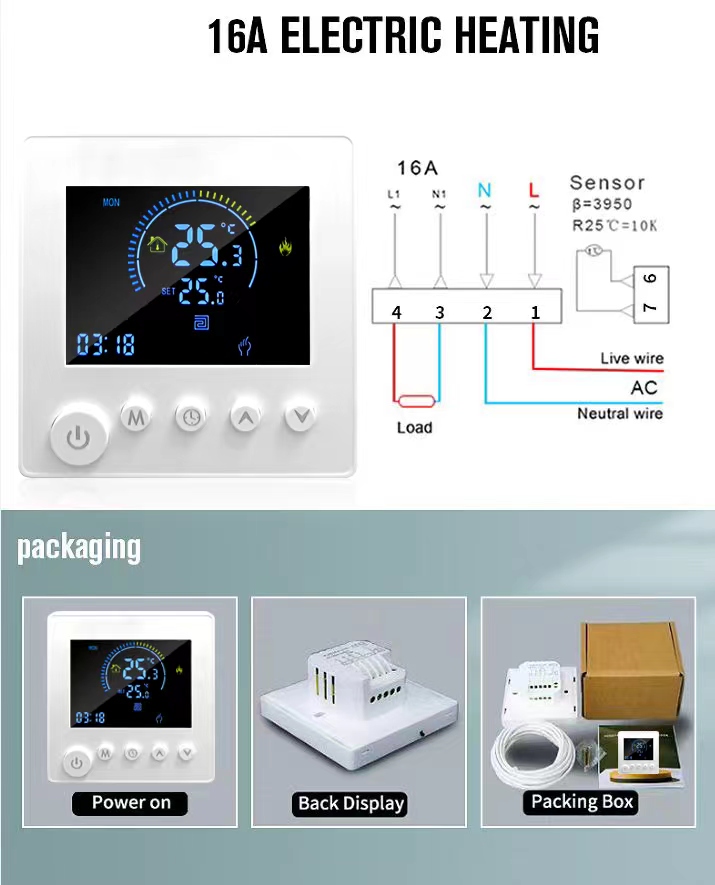 Bộ điều nhiệt Wifi nút K1M Model